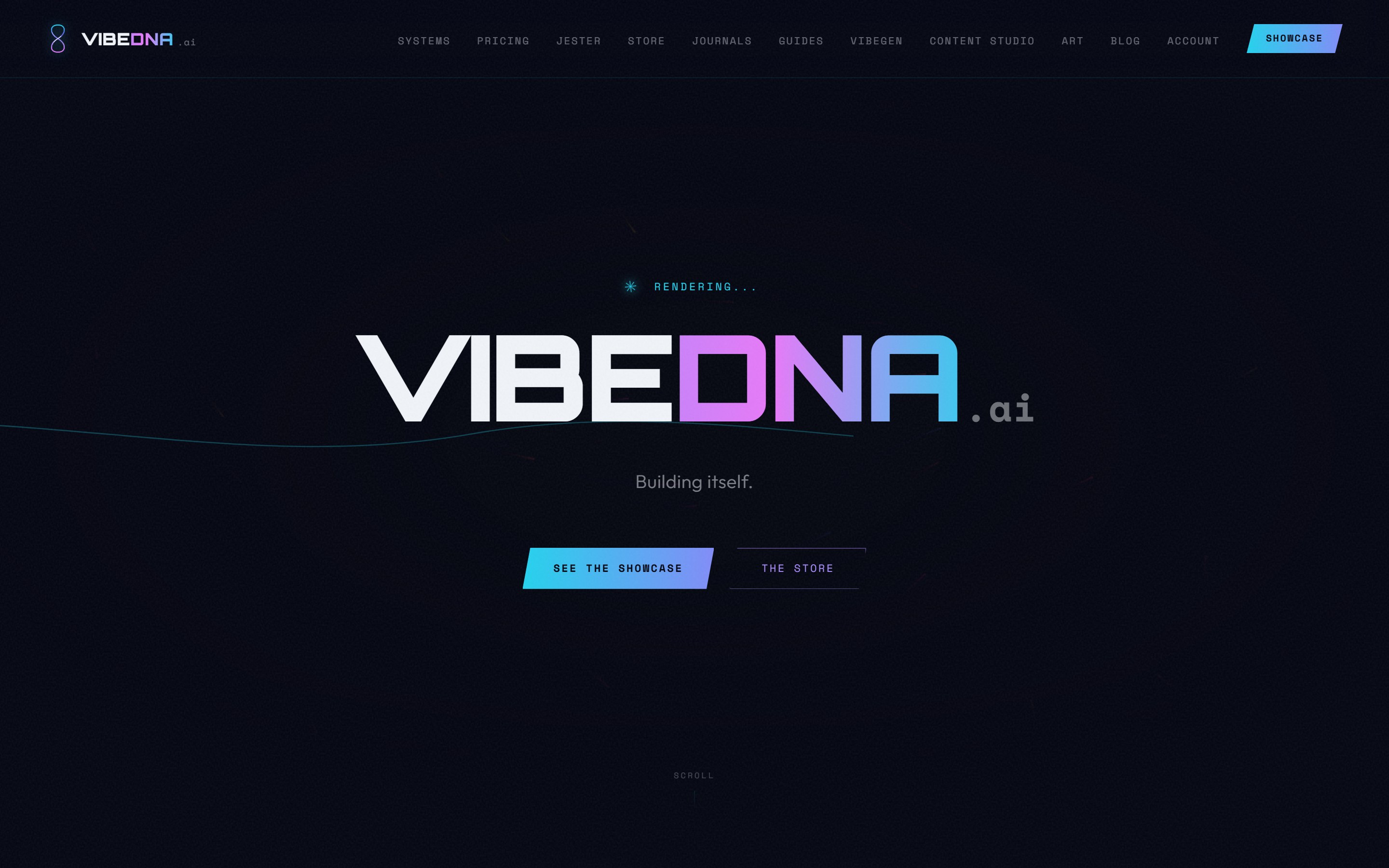 The VibeDNA website